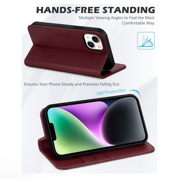 SHIELDON Leather Case for iPhone 14 Plus - Picture 4 of 10